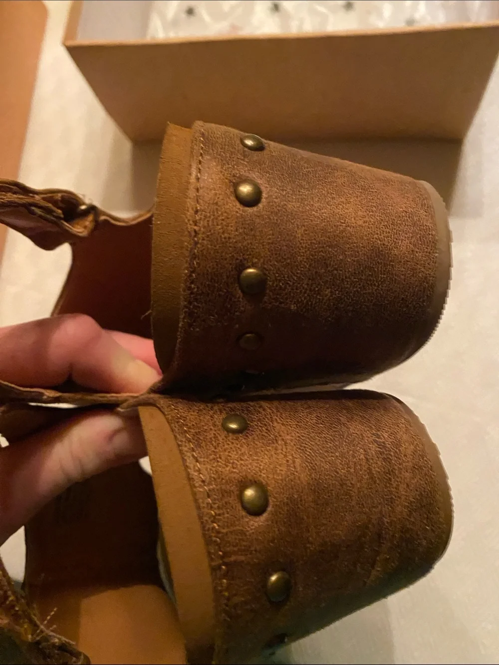 Very G Brown Suede Peep-Toe Wedge Sandals
